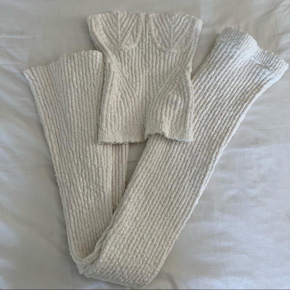 NBD Tops - NBD Tara Boucle Knit Bustier Tube Top In White.